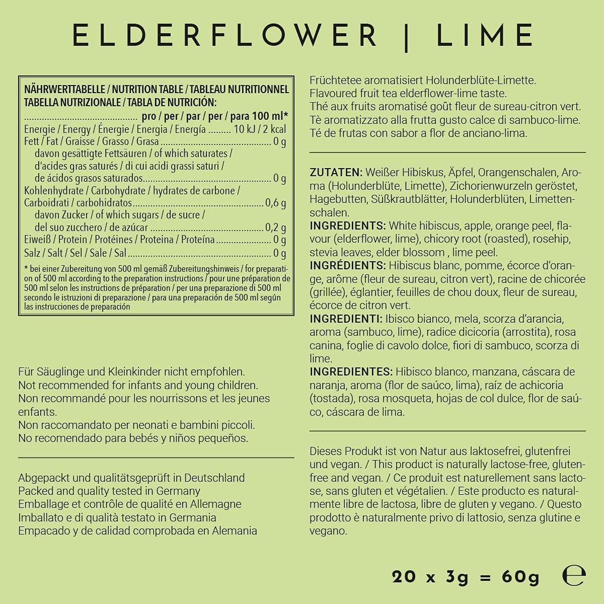 image720DGREE Got pour leau quotInFuuzedquot Paquet 5 Sortes Boisson froide sans Sucre et Calories Boissons naturellement dlicieuses pour ta gourde LAlternative aux limonade th glac siropSureauLime