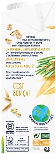 imageAlpro Boisson Vgtale Lait dAmande Grille Sans Sucres 1L Lot de 4x1LAvoine