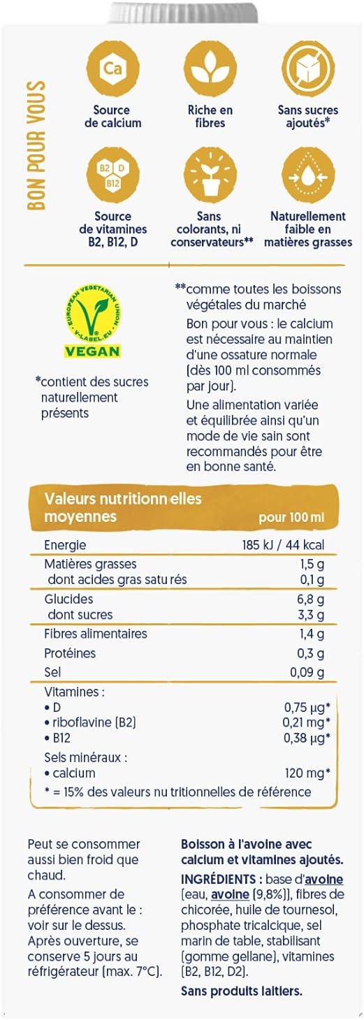 imageAlpro Boisson Vgtale Lait dAmande Grille Sans Sucres 1L Lot de 4x1LAvoine