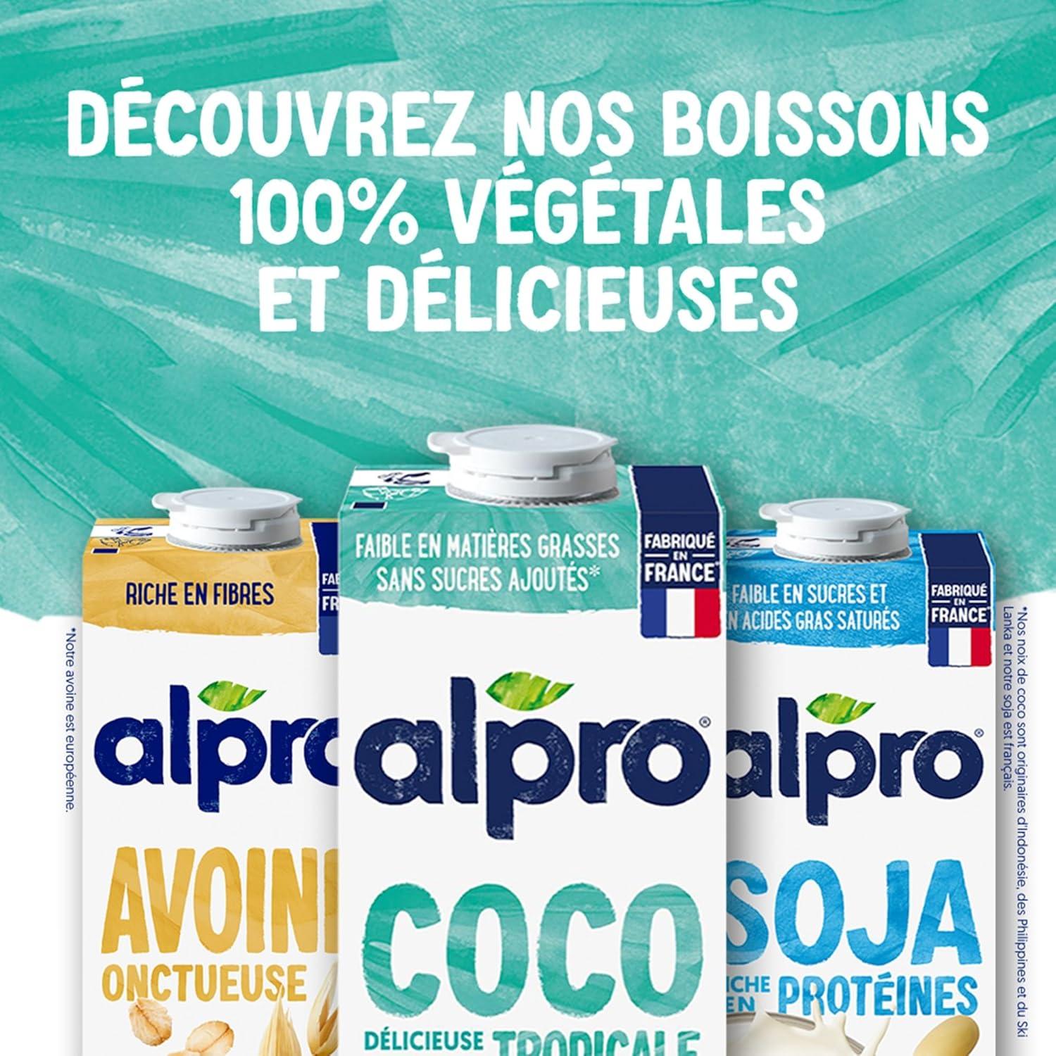 imageAlpro Boisson Vgtale Lait dAmande Grille Sans Sucres 1L Lot de 4x1LCoco