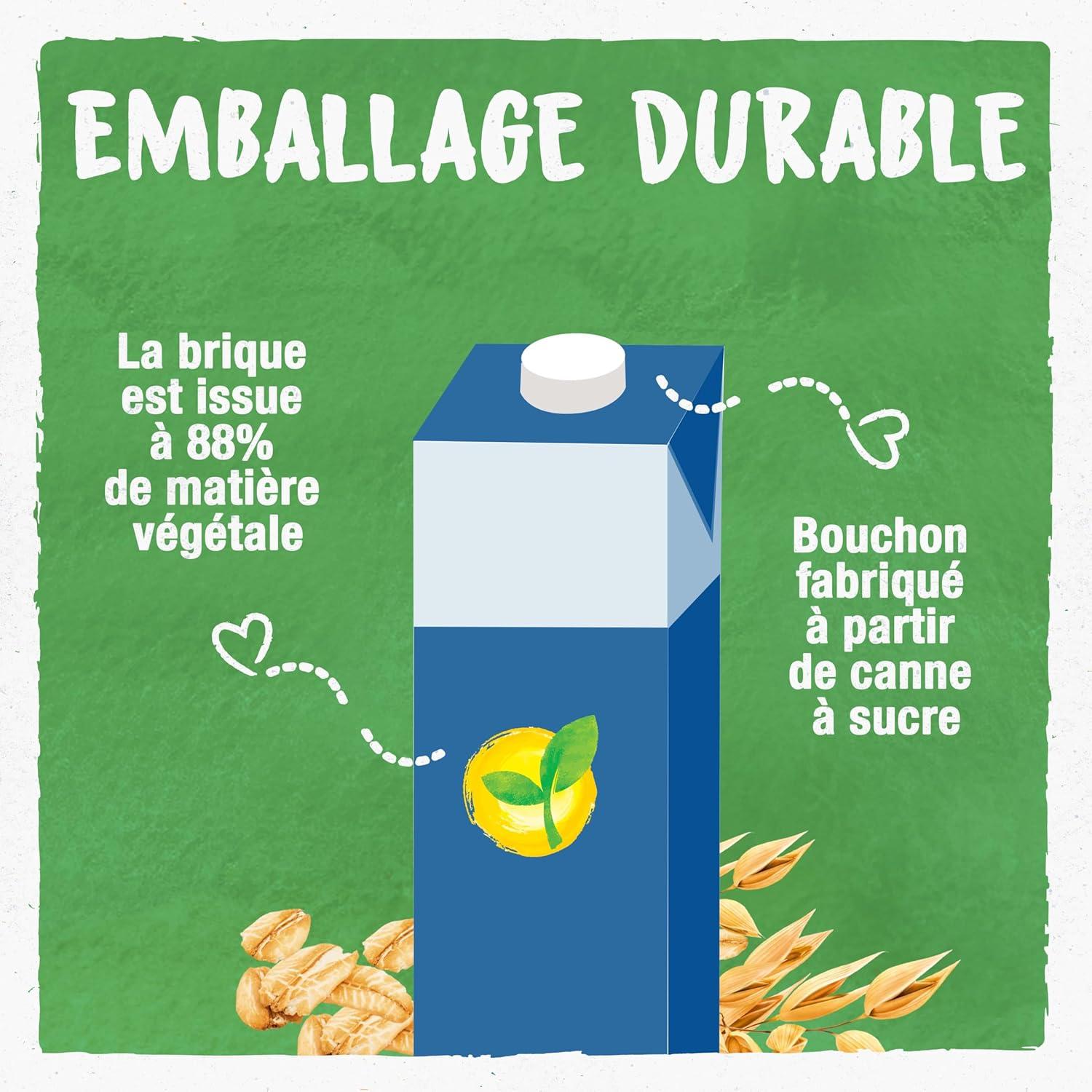 imageBJORG Boisson Avoine Boisson Vgtale Bio Sans Sucres Ajouts Pauvre En Matires Grasses Format Familial 3 x 1L1 l Lot de 1