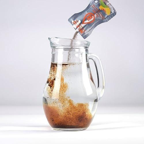 imageBolero ICE TEA PEACH 24x3g Jus en poudre sans sucre dulcor la stvia vitamine C pour enfants et sportifs sans gluten vgtalien saveur de th glac la pche