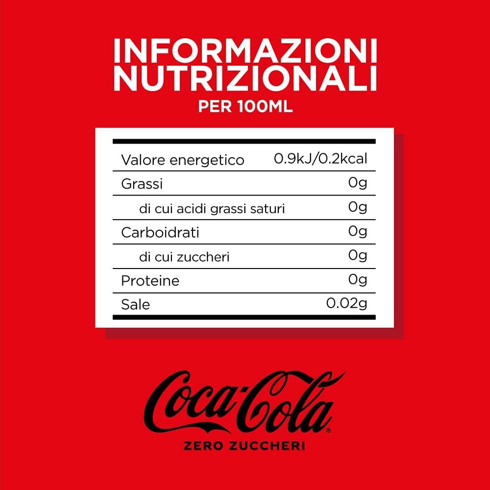 imageCocaCola Zero Zuccheri Zero Calorie mini latine 4 x 6 x 150 ml 24 lattine