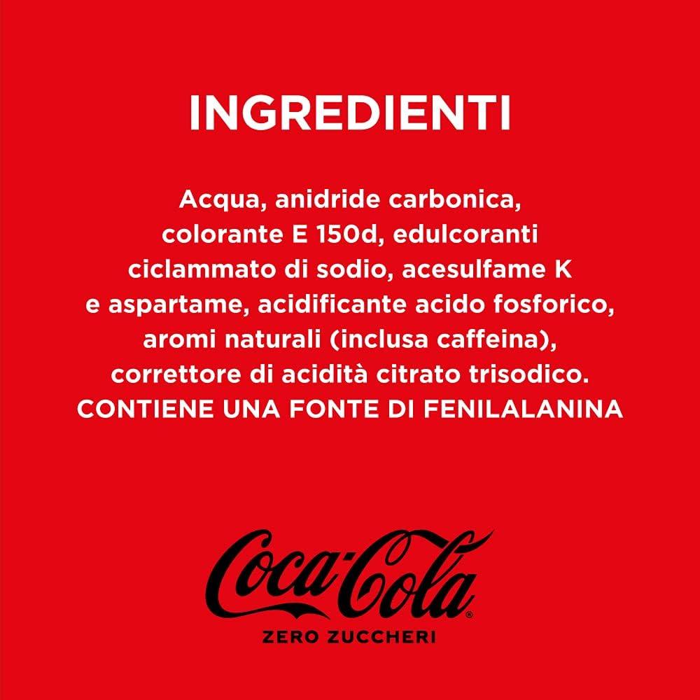 imageCocaCola Zero Zuccheri Zero Calorie mini latine 4 x 6 x 150 ml 24 lattine