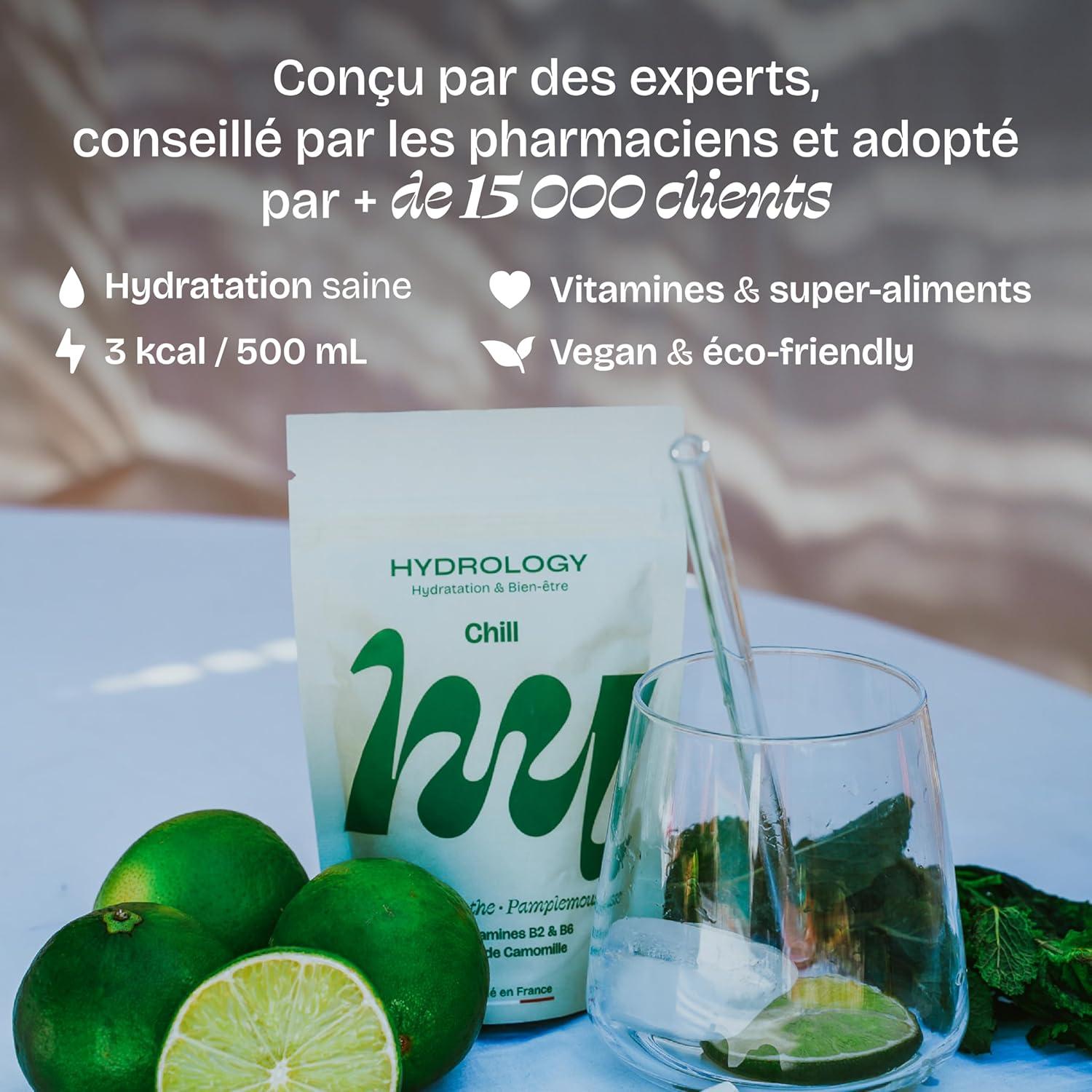 imageHYDROLOGY Eau Aromatise Pastilles sans sucre Boisson vitamine soutien immunitaire Hydratation quotidienne 15 pastilles effervescentes Vgan ampamp naturel Citron Vert Gingembre ImmunitCitron Menthe Pamplemousse