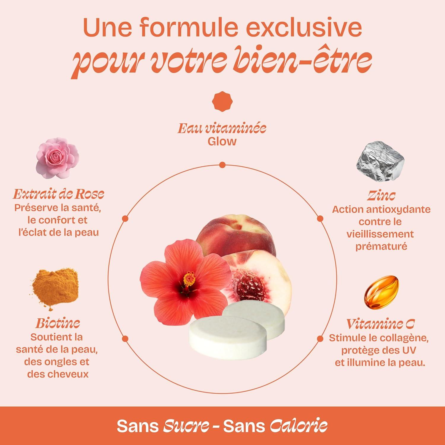 imageHYDROLOGY Eau Aromatise Pastilles sans sucre Boisson vitamine soutien immunitaire Hydratation quotidienne 15 pastilles effervescentes Vgan ampamp naturel Citron Vert Gingembre ImmunitPche Hibiscus