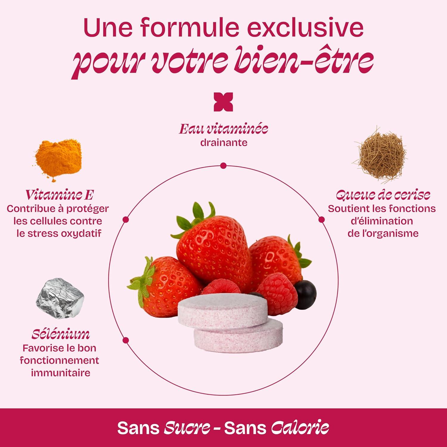 imageHYDROLOGY Eau Aromatise Pastilles sans sucre Boisson vitamine soutien immunitaire Hydratation quotidienne 15 pastilles effervescentes Vgan ampamp naturel Citron Vert Gingembre ImmunitFruits Rouges Sureau