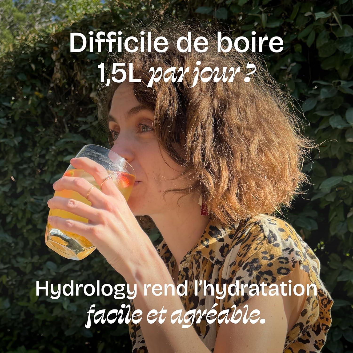 imageHYDROLOGY Eau Aromatise Pastilles sans sucre Boisson vitamine soutien immunitaire Hydratation quotidienne 15 pastilles effervescentes Vgan ampamp naturel Citron Vert Gingembre ImmunitFruit de la passion Fraise