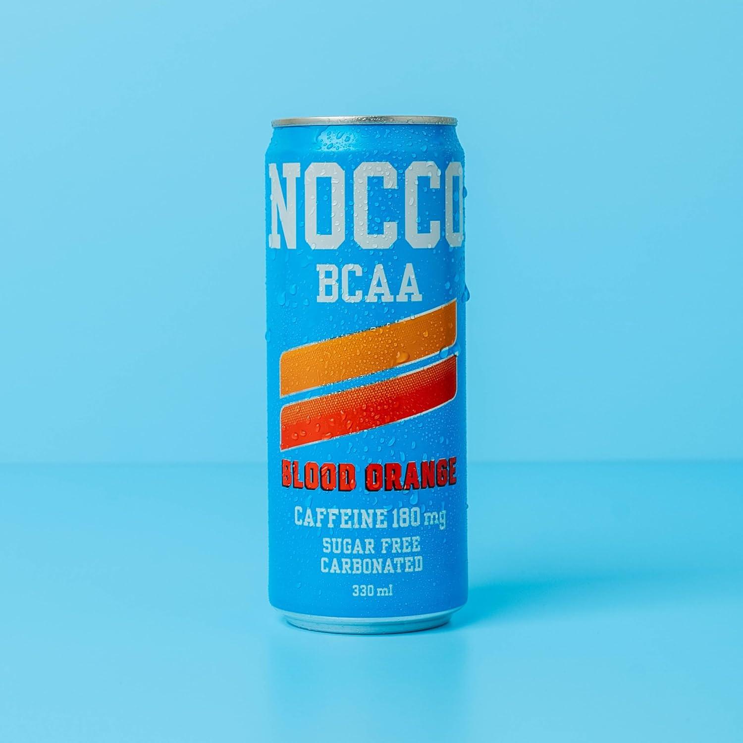 imageNOCCO Boisson nergissante got citron 180 mg cafine 24x330ml Boissons nergtiques Sans Sucre BCAA Limon Del SolBlood Orange