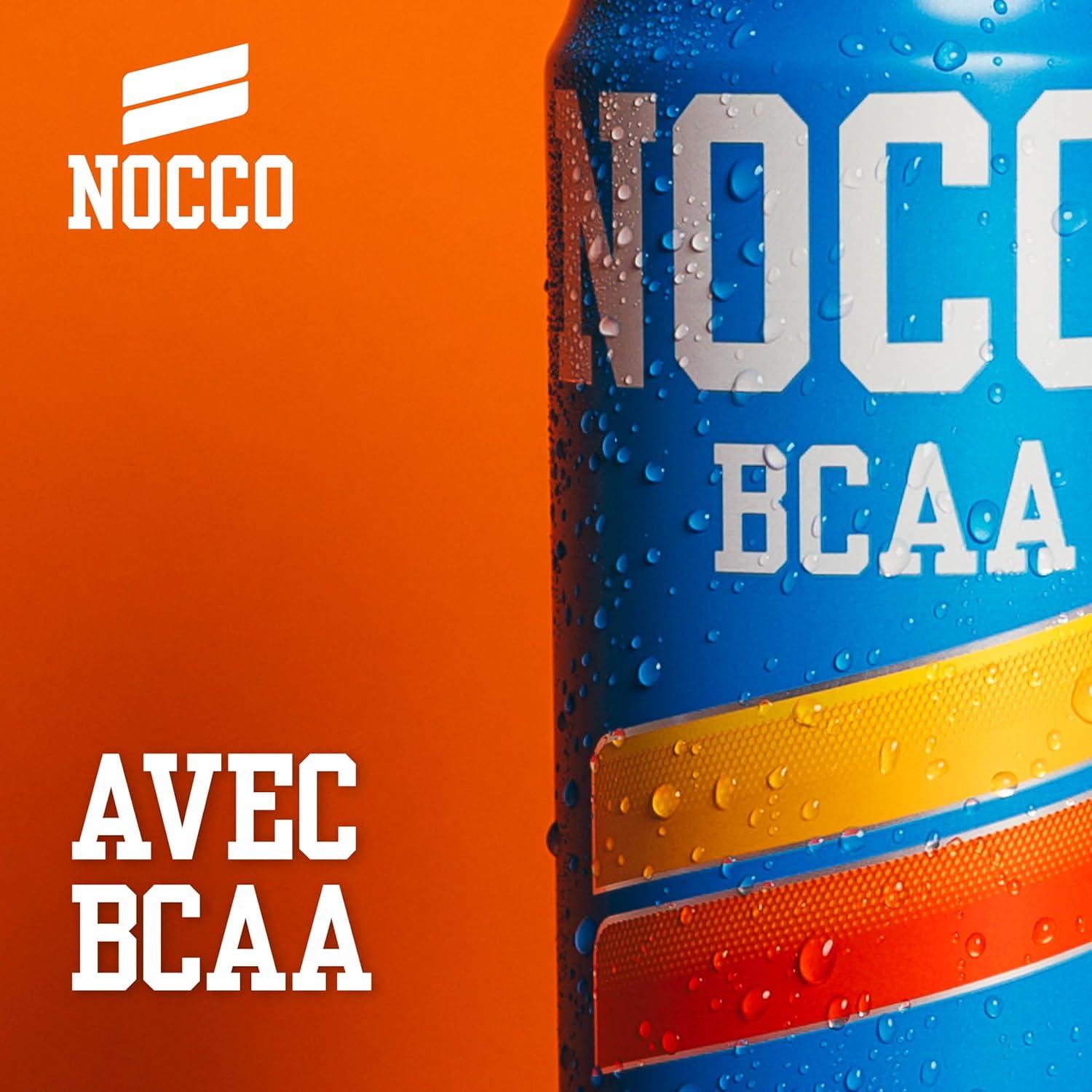 imageNOCCO Boisson nergissante got citron 180 mg cafine 24x330ml Boissons nergtiques Sans Sucre BCAA Limon Del SolBlood Orange