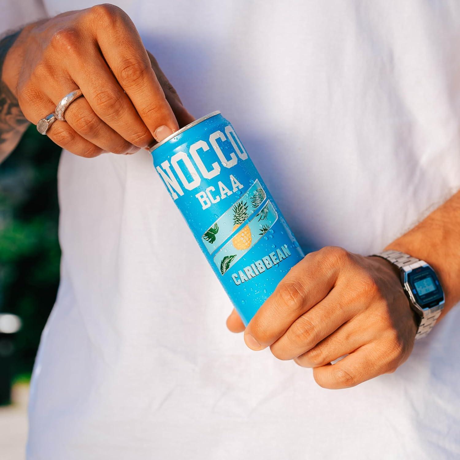imageNOCCO Boisson nergissante got citron 180 mg cafine 24x330ml Boissons nergtiques Sans Sucre BCAA Limon Del SolCarabes