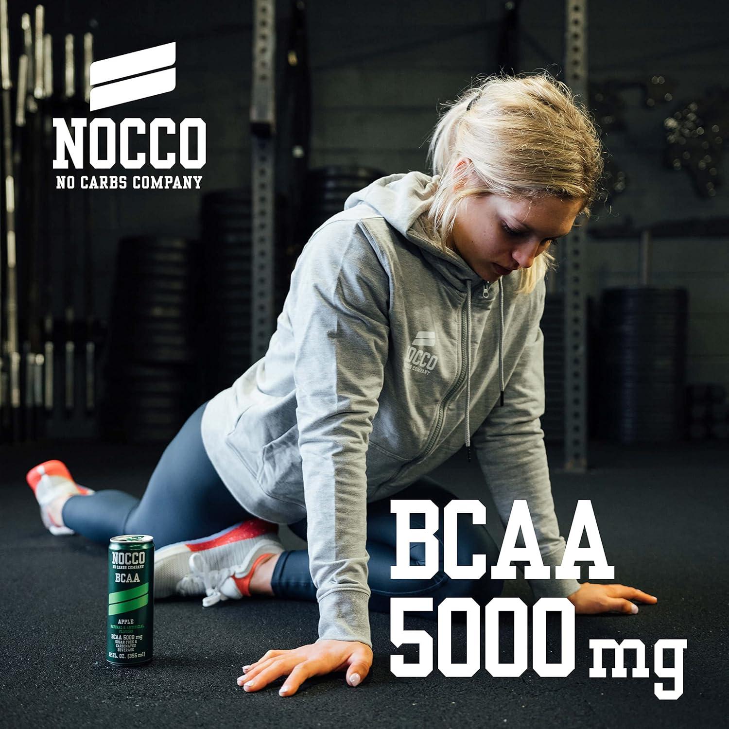 imageNOCCO Boisson nergissante got citron 180 mg cafine 24x330ml Boissons nergtiques Sans Sucre BCAA Limon Del SolPomme