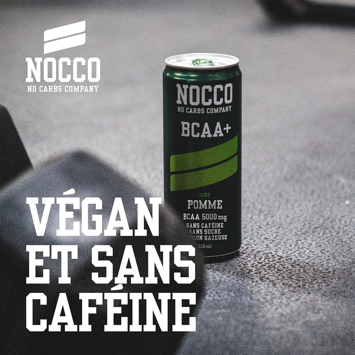 imageNOCCO Boisson nergissante got citron 180 mg cafine 24x330ml Boissons nergtiques Sans Sucre BCAA Limon Del SolPomme