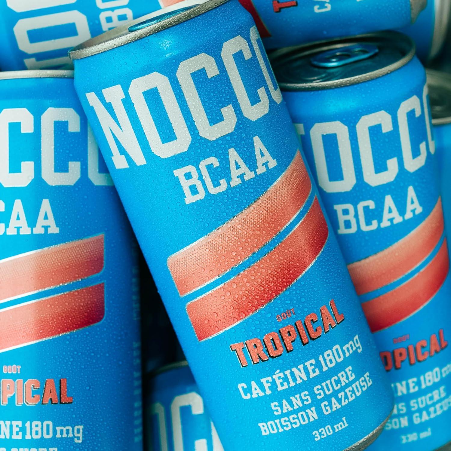 imageNOCCO Boisson nergissante got citron 180 mg cafine 24x330ml Boissons nergtiques Sans Sucre BCAA Limon Del SolTropical