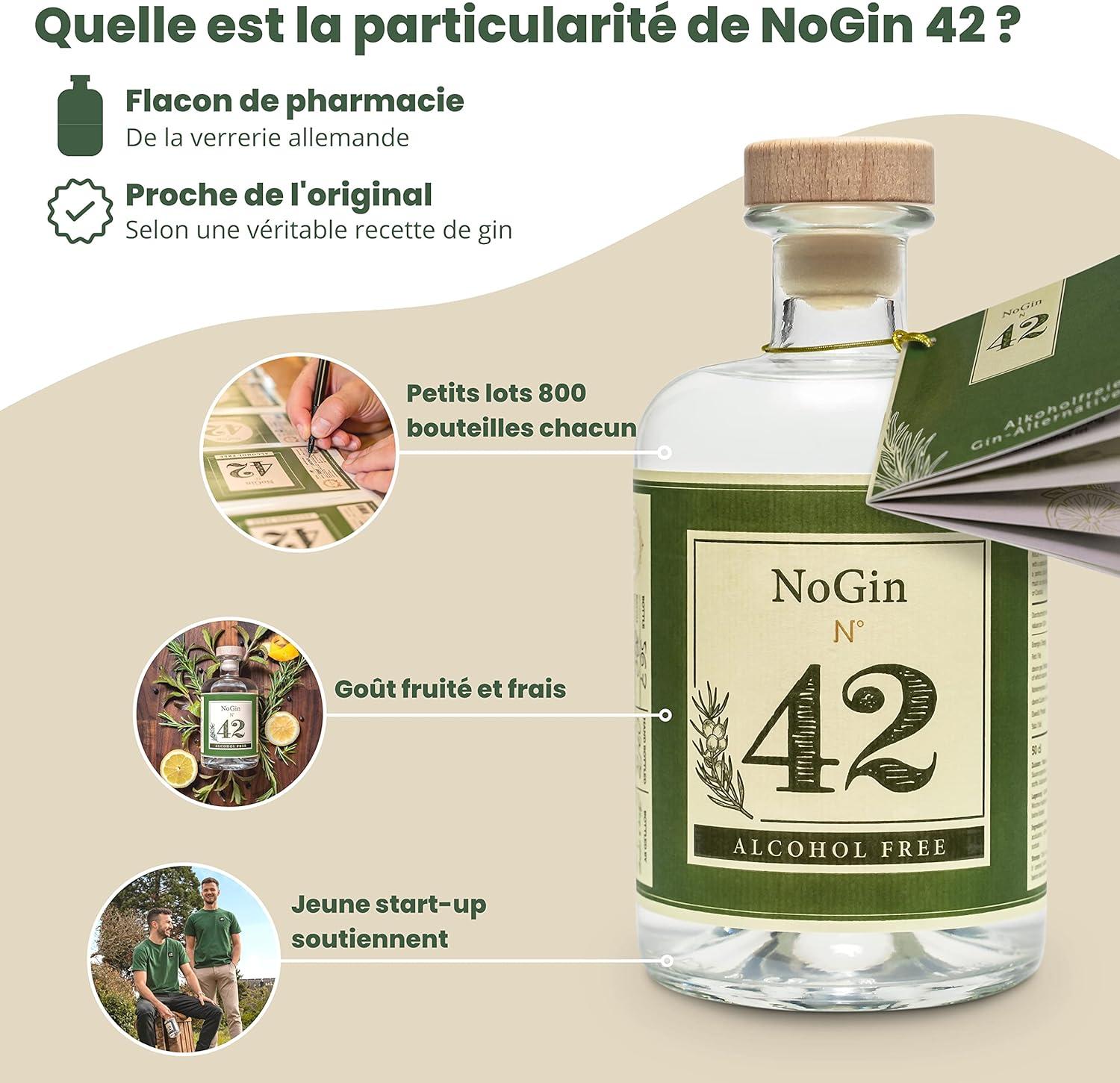imageNoGin 42 Lalternative au gin sans alcool avec les pices originales du Gin 42 jnpr Sans sucre Compagnon idal pour les cocktails sans alcool A servir avec leau tonique Thomas Henry