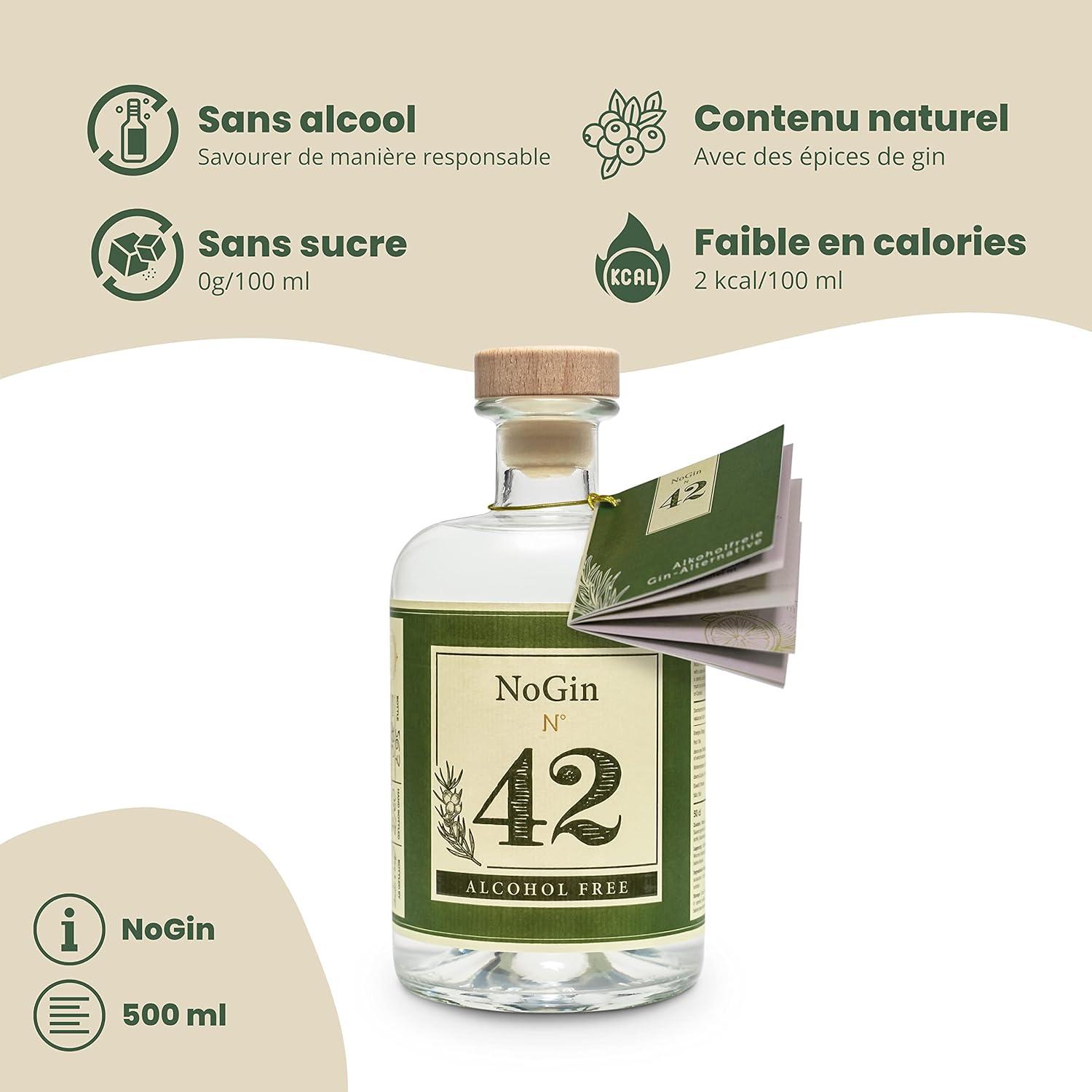 imageNoGin 42 Lalternative au gin sans alcool avec les pices originales du Gin 42 jnpr Sans sucre Compagnon idal pour les cocktails sans alcool A servir avec leau tonique Thomas Henry