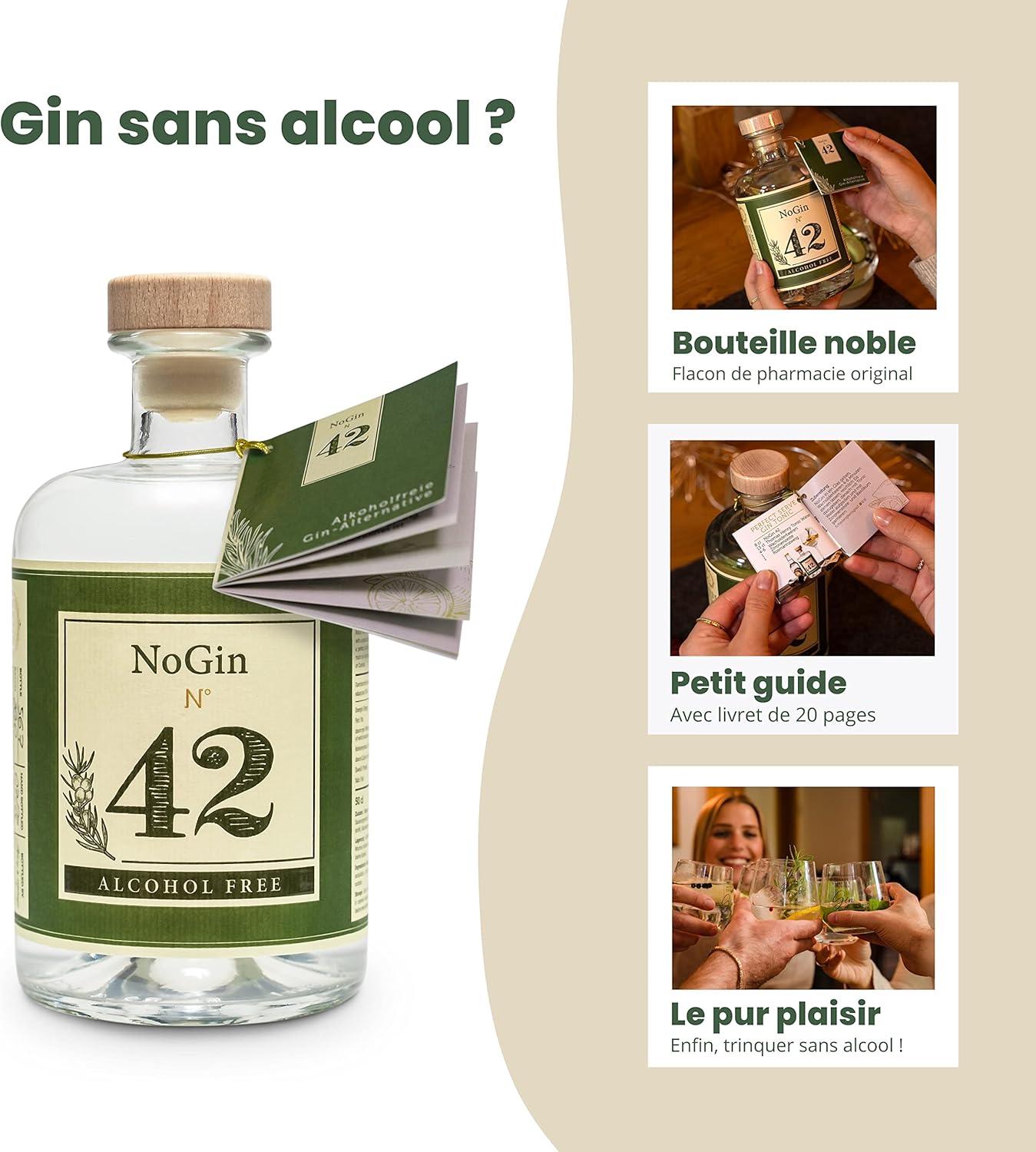 imageNoGin 42 Lalternative au gin sans alcool avec les pices originales du Gin 42 jnpr Sans sucre Compagnon idal pour les cocktails sans alcool A servir avec leau tonique Thomas Henry