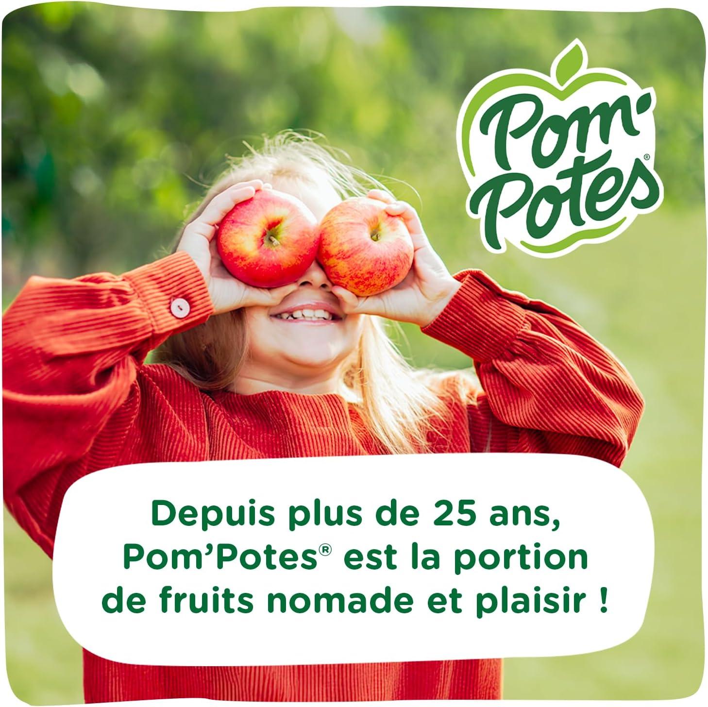 imagePOMPOTES Compote Gourde Sans Sucres Ajouts Pomme Nature Pomme Poire Pomme Banane Pomme Banane Fraise Pommes Franaises Source De Fibres NutriScore A 3 Ans Et Plus 28 x 90g