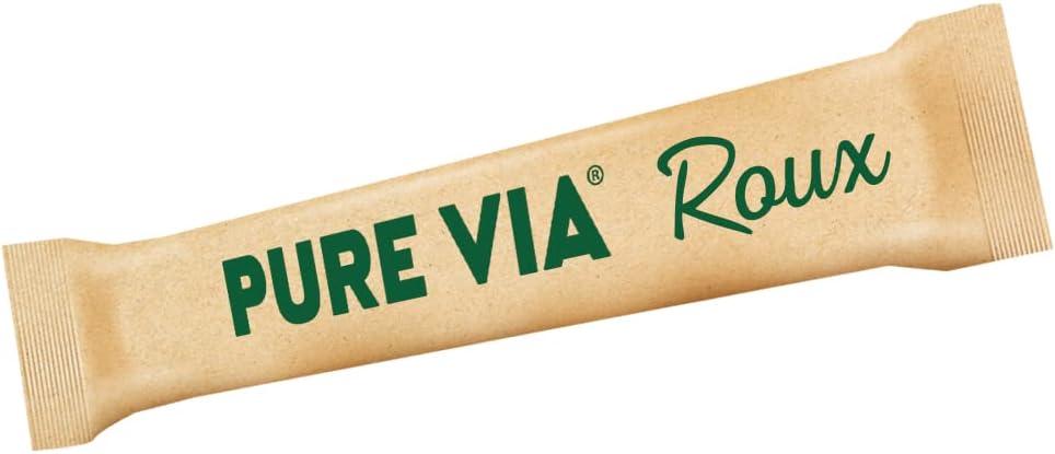imagePure Via Roux Sticks Faible teneur en calorie Zro Sucre 40 sticks Alternative dOrigine Naturelle au Sucre Roux 60g60 g Lot de 1