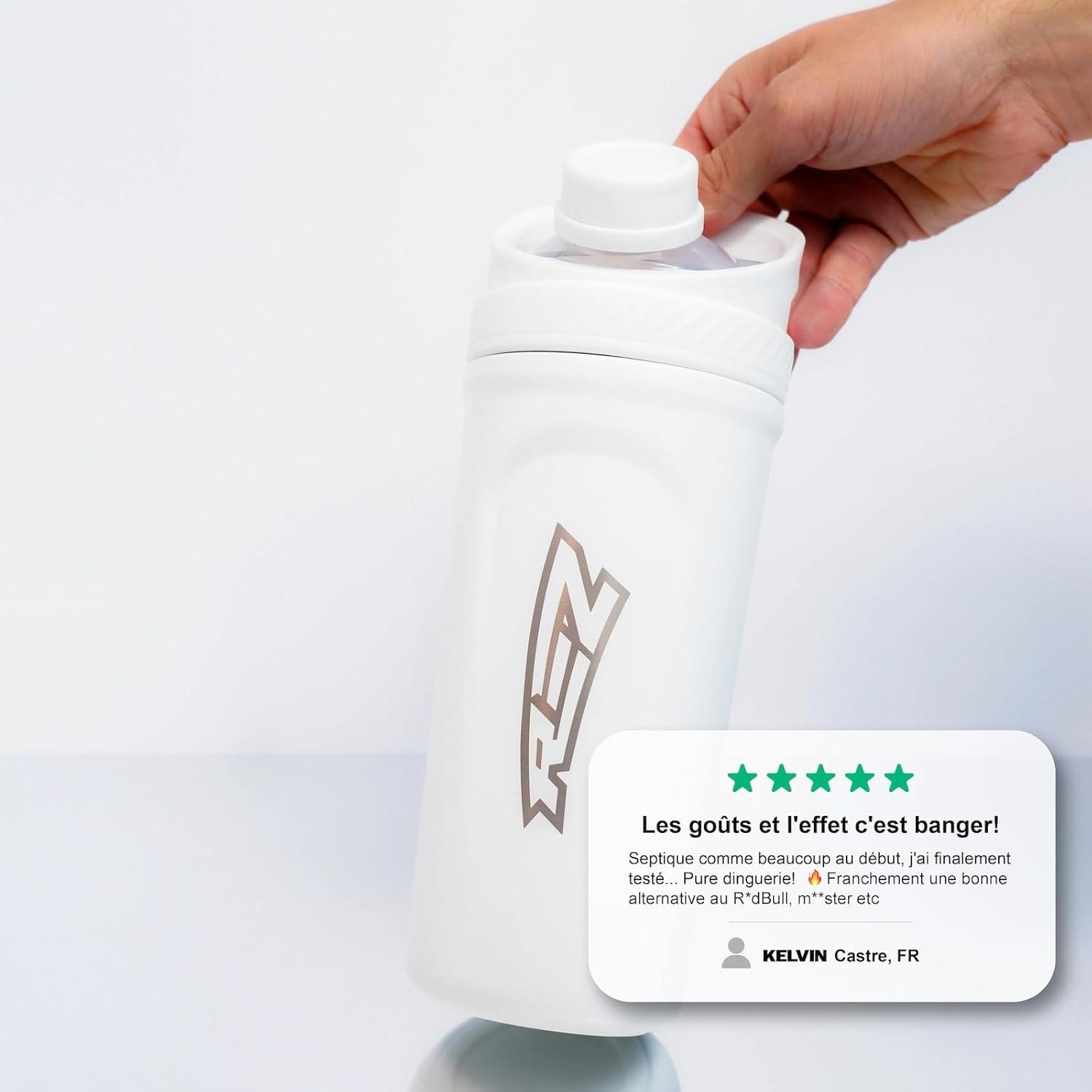 imageREZ Pack Starter Energy Drink en Poudre Boisson nergisante SANS sucre Colorants et Armes Naturels Seulement 30 calories Fabriqu en France Standard