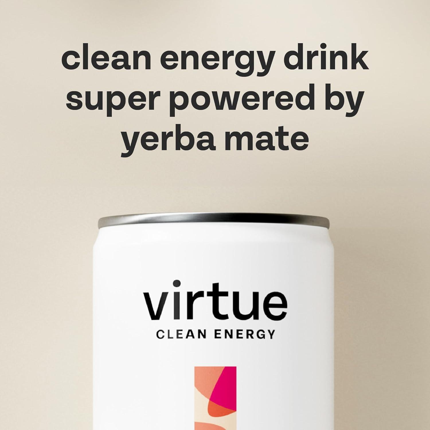 imageVirtue Yerba Mate Boisson nergisante Naturelle Sans Sucre Sans Calories Vgtalien Sans gluten Ctogne Vitamine B Fruits TropicauxPche et Framboise