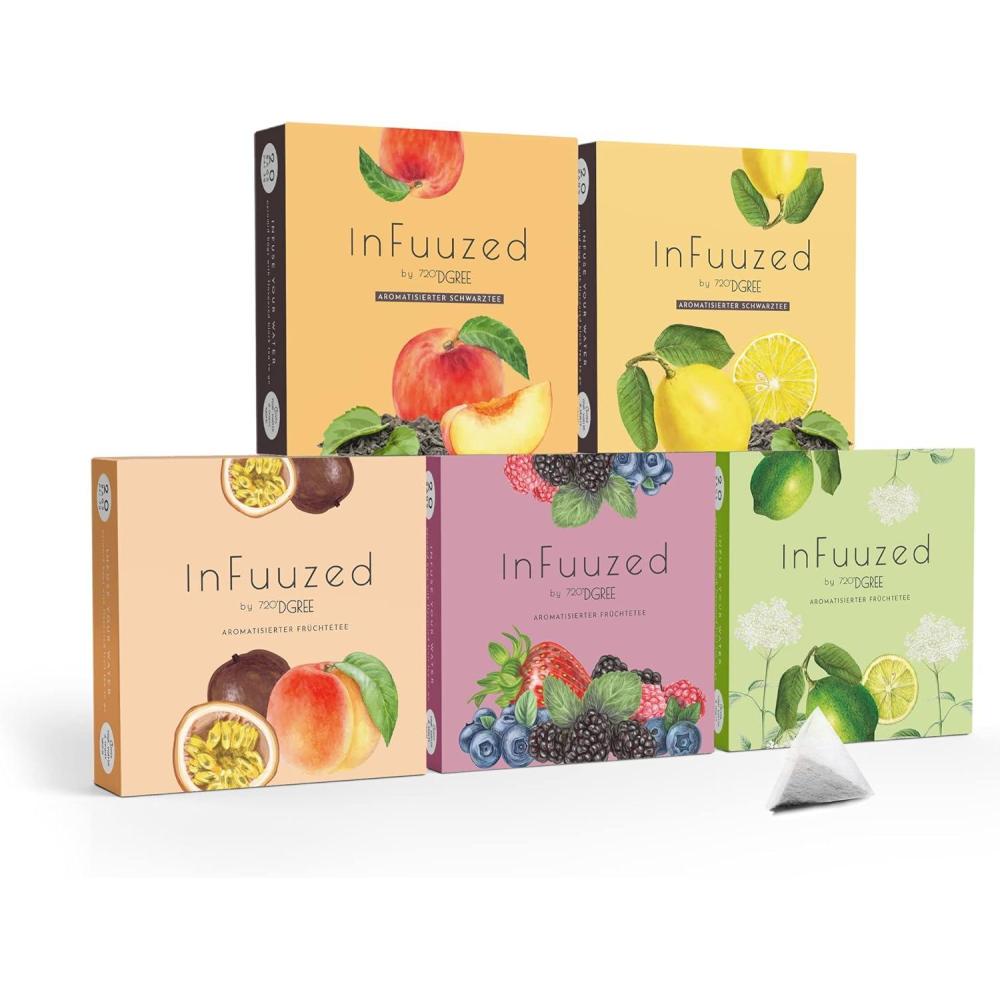 image720DGREE Got pour leau quotInFuuzedquot Paquet 5 Sortes Boisson froide sans Sucre et Calories Boissons naturellement dlicieuses pour ta gourde LAlternative aux limonade th glac siropCoffret dessai NOUVEAU 5 varits