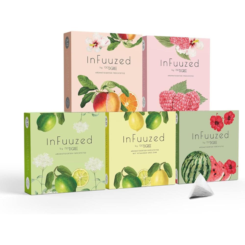image720DGREE Got pour leau quotInFuuzedquot Paquet 5 Sortes Boisson froide sans Sucre et Calories Boissons naturellement dlicieuses pour ta gourde LAlternative aux limonade th glac siropCoffret dessai 5 varits