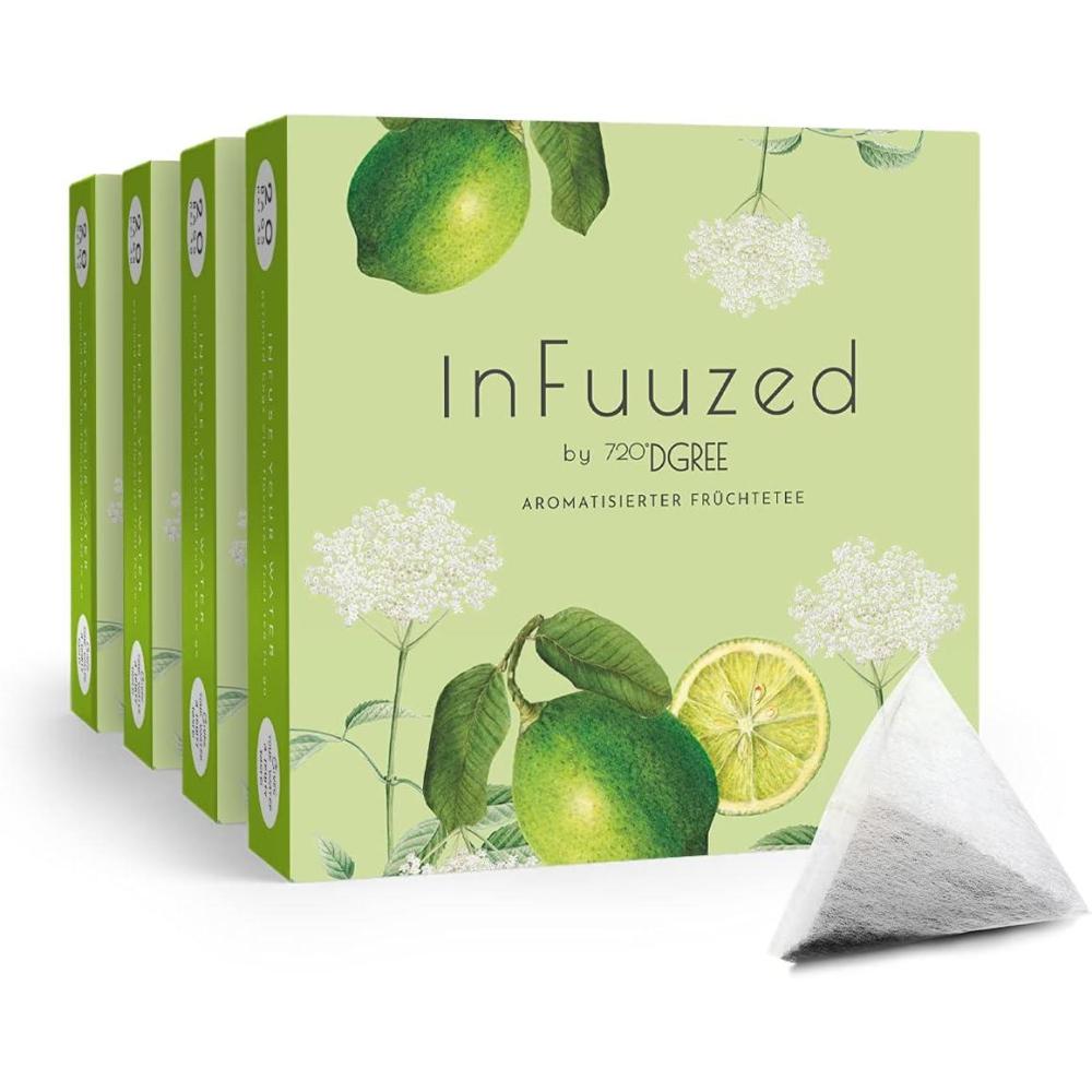 image720DGREE Got pour leau quotInFuuzedquot Paquet 5 Sortes Boisson froide sans Sucre et Calories Boissons naturellement dlicieuses pour ta gourde LAlternative aux limonade th glac siropCitron vert sureau