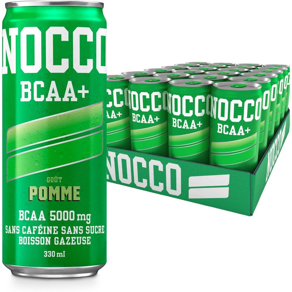 imageNOCCO Boisson nergissante got citron 180 mg cafine 24x330ml Boissons nergtiques Sans Sucre BCAA Limon Del SolPomme
