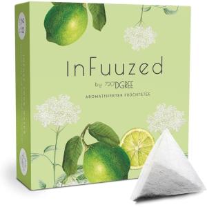 720°DGREE Goût pour l&rsquo;eau « InFuuzed » – Paquet 5 Sortes – Boisson froide sans Sucre et Calories – Boissons naturellement délicieuses pour ta gourde – L&rsquo;Alternative aux limonade, thé glacé, sirop(Sureau-Lime)
