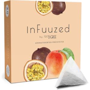 720°DGREE Goût pour l&rsquo;eau « InFuuzed » – Paquet 5 Sortes – Boisson froide sans Sucre et Calories – Boissons naturellement délicieuses pour ta gourde – L&rsquo;Alternative aux limonade, thé glacé, sirop(Pêche-Maracuja)