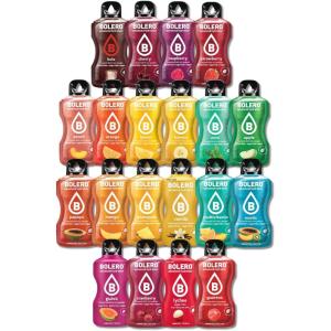 BOLERO | Assortiment de 20 sticks 9g de Poudre pour Boisson sans sucre à la Stevia | Sans Conservateur ni colorants artificiels, Faible en calories, il convient pour toute la Famille