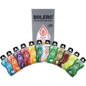 Bolero BEST OF MIX 24x9g | Poudre à jus sans sucre, édulcorée avec stévia + vitamine C | convient aux enfants, aux sportifs et aux diabétiques | sans gluten et adapté aux végétaliens.