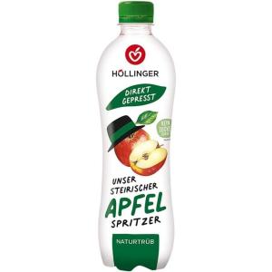 HÖLLINGER Spritzer de Pomme Steirischer Naturtrüb, Boisson Pétillante Sans Sucre Ajouté, Végétalien, 500ml