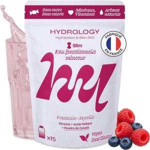 HYDROLOGY – Eau Aromatisée – Pastilles sans sucre – Boisson vitaminée soutien immunitaire – Hydratation quotidienne – 15 pastilles effervescentes – Végan & naturel – Citron Vert Gingembre – Immunité(Framboise Myrtille)