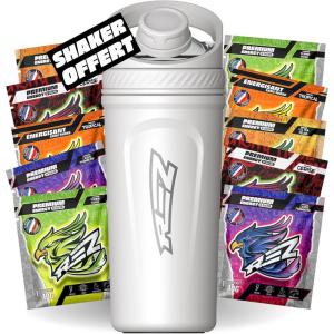 REZ | Pack Starter | Energy Drink en Poudre | Boisson Énergisante SANS sucre | Colorants et Arômes Naturels | Seulement 30 calories | Fabriqué en France (Standard)