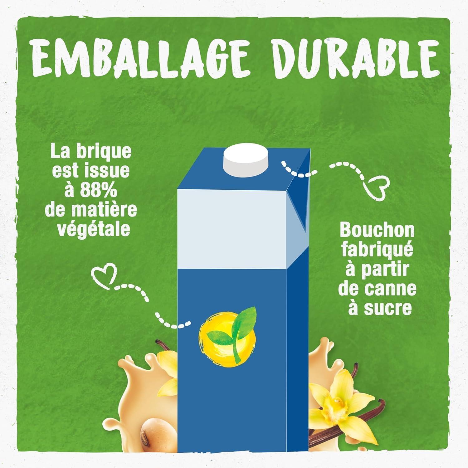 imageBJORG Boisson Vgtale Soja Sans Sucres Boisson Bio Riche en Protines 1 L x 6Vanille