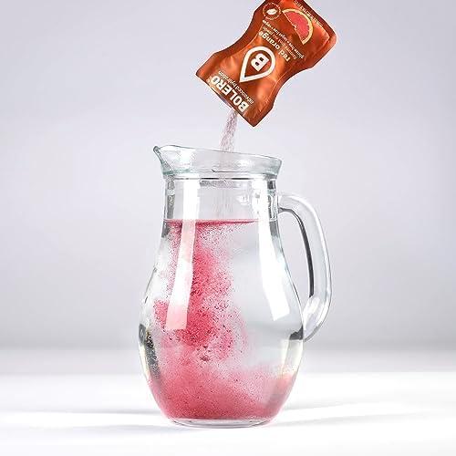 imageBolro RED ORANGE 24x3g Jus en poudre sans sucre dulcor la stvia vitamine C pour enfants et sportifs sans gluten vgtalien saveur orange rouge