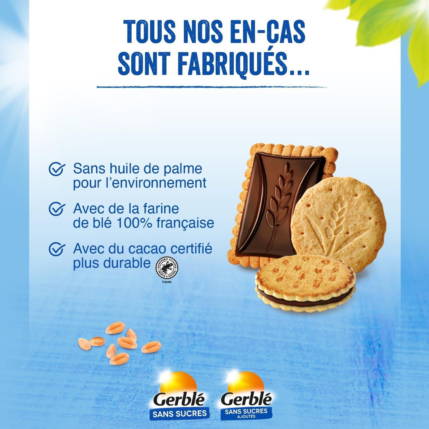 imageGerbl Moelleux Saveur Citron Sans Sucres Gteaux Moelleux au Citron Sans Huile de Palme Format Individuel Pratique 196g 7 sachetsCitron