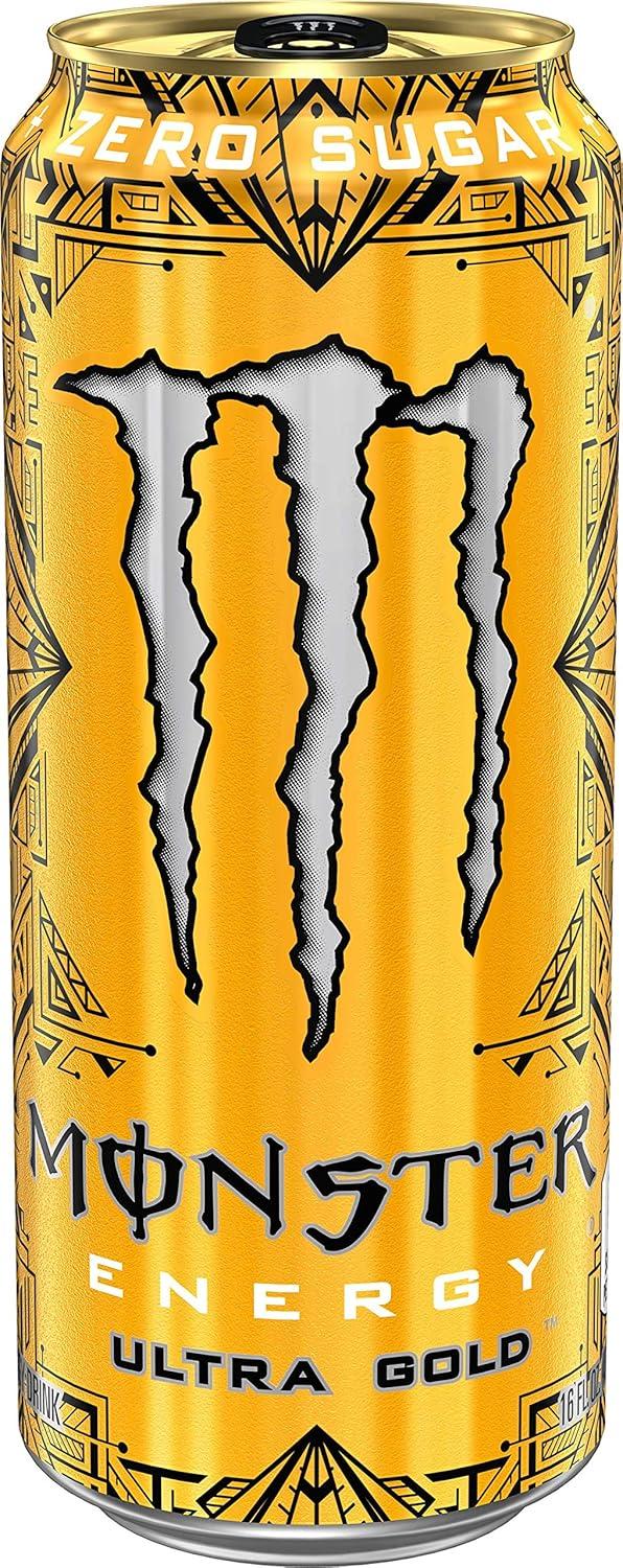imageMonster Energy Ultra Fiesta Lot de 24 boissons nergisantes sans sucre la mangue 473 mlAnanas ultra dor