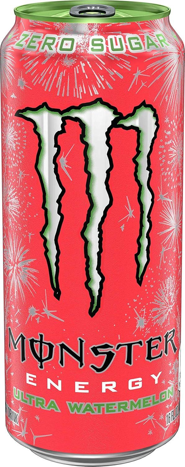 imageMonster Energy Ultra Fiesta Lot de 24 boissons nergisantes sans sucre la mangue 473 mlPastque