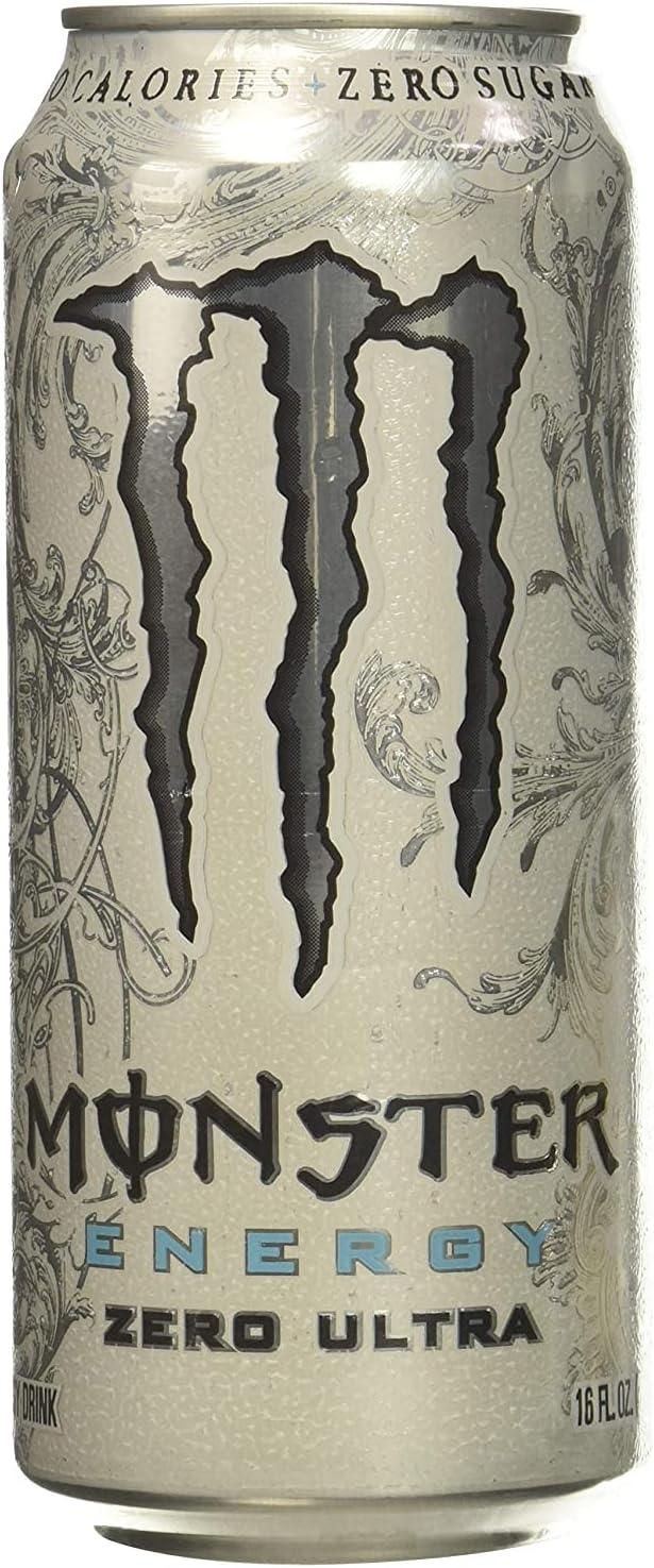 imageMonster Energy Ultra Fiesta Lot de 24 boissons nergisantes sans sucre la mangue 473 mlUltra blanc