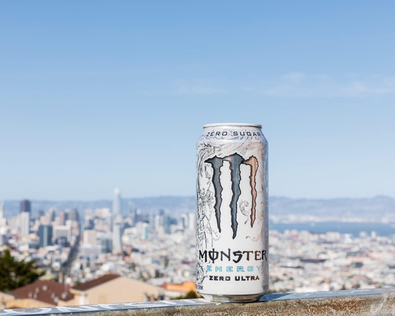 imageMonster Energy Ultra Fiesta Lot de 24 boissons nergisantes sans sucre la mangue 473 mlUltra blanc