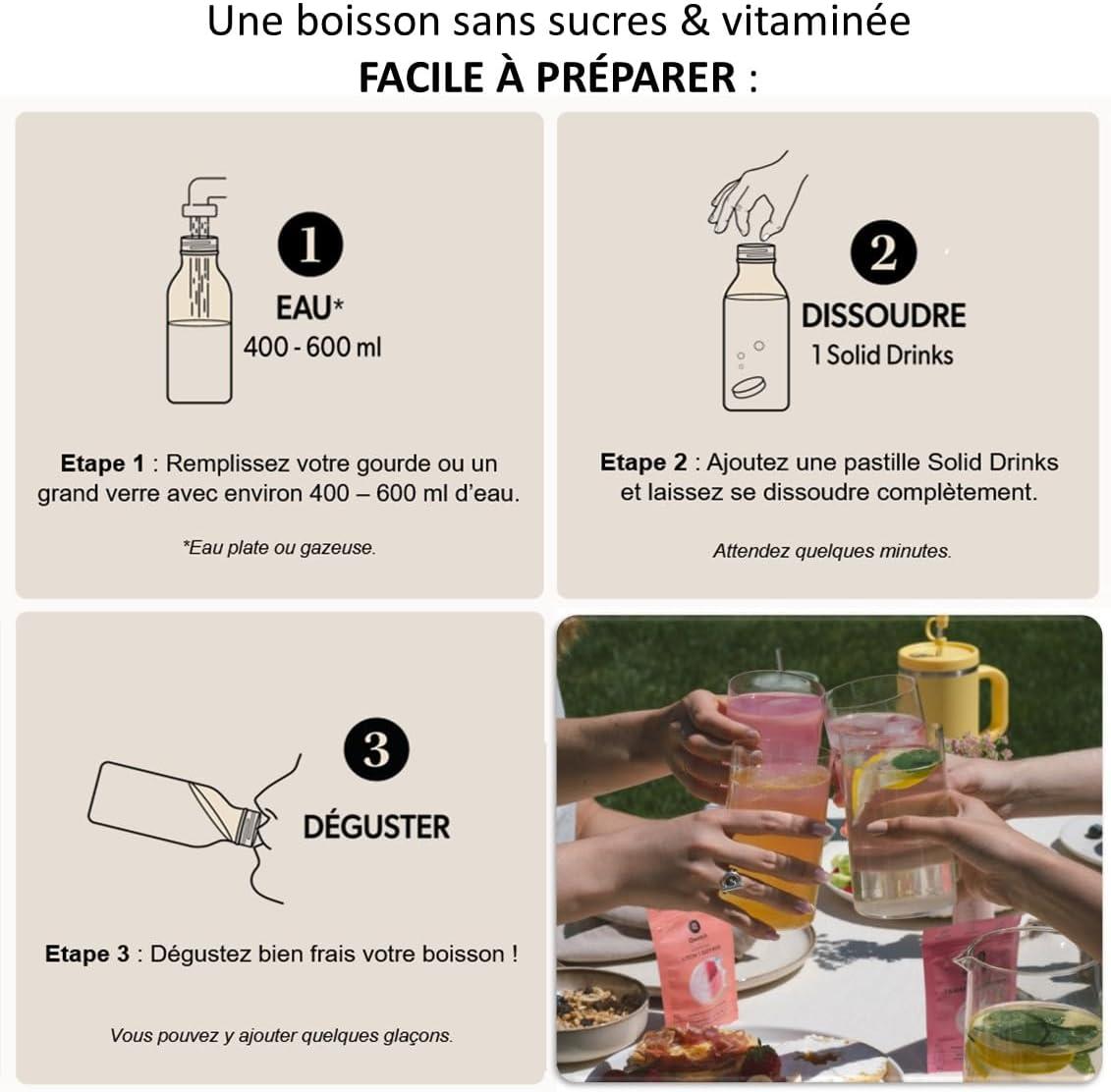 imageQwetch SOLID DRINKS 12 Pastilles dhydratation avec Vitamines C ampamp B Boisson Sans Sucres Saveurs Mre ampamp Myrtille Vegan Zro Calories Fabriqu en France
