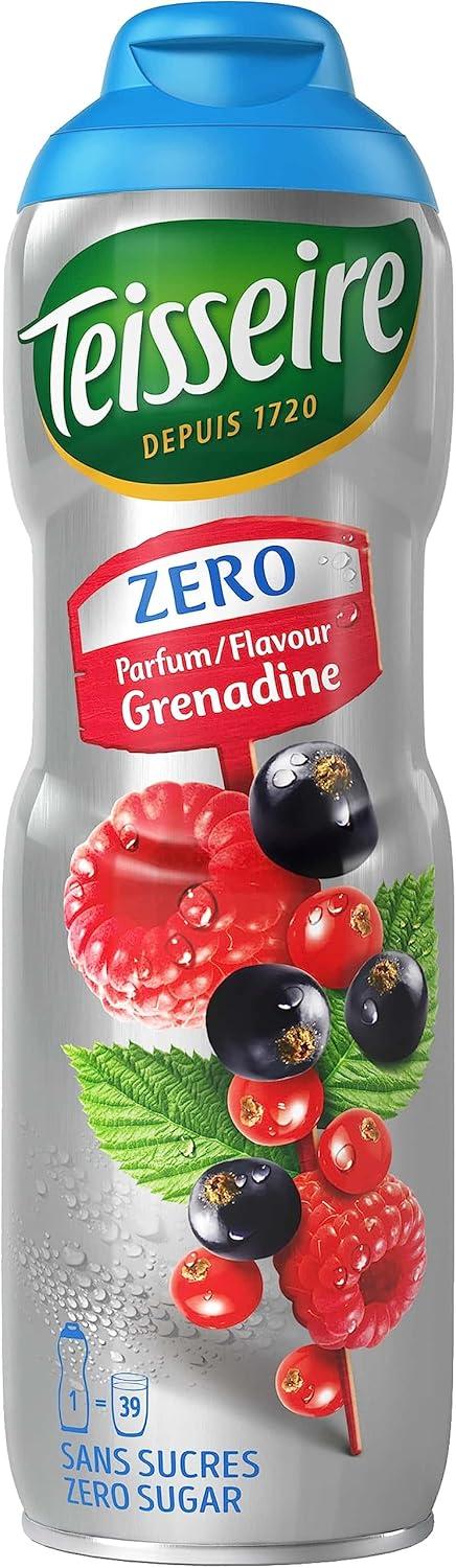 imageTeisseire Grenadine Zero Sucres pour Boissons Rafrachissantes Cocktails 60cl