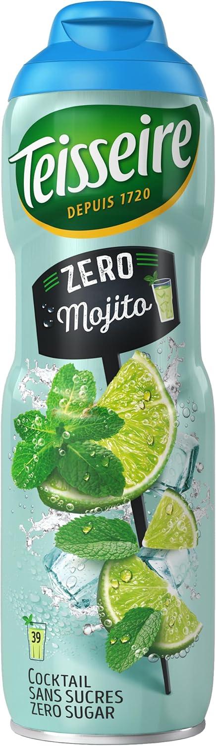 imageTeisseire Zro Sucre Sirop Saveur Mojito pour Cocktail et Cocktail sans Alcool Boisson rafrachissante Bidon 6x60cl