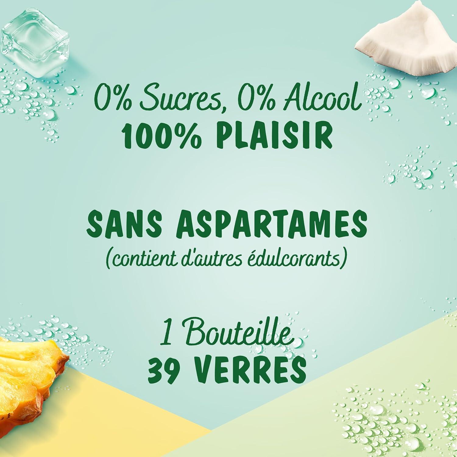 imageTeisseire Zro Sucre Sirop Saveur Mojito pour Cocktail et Cocktail sans Alcool Boisson rafrachissante Bidon 6x60cl