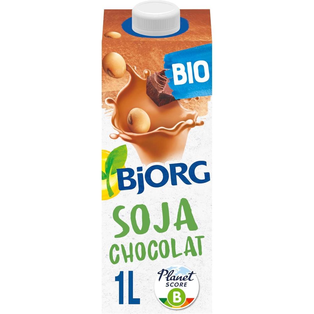 imageBJORG  Boisson Vgtale Soja Sans Sucres  Boisson Bio Riche en Protines  1 L x 6Soja Chocolat  1L