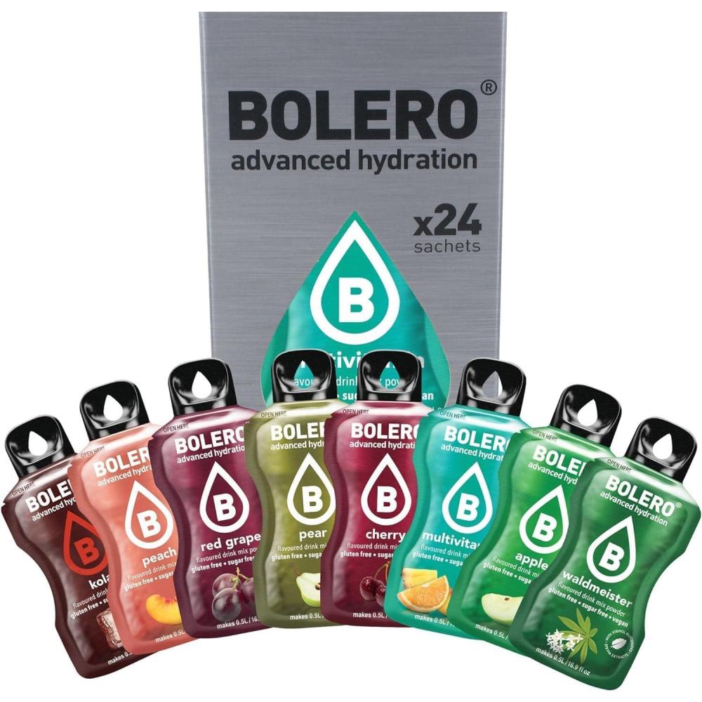 imageBolero boisson CLASSIC MIX STICKS 24x3g Zitrone Poudre rafrachissante sans sucre dulcore  la stvia hypocalorique  la vitamine C