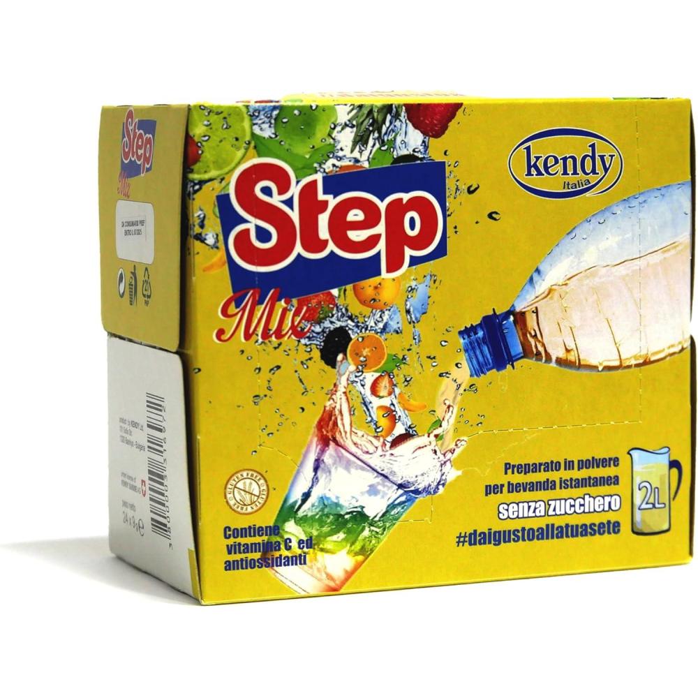 imageKENDY Mix de Step Aromatisant pour eau sans sucre zro calorie prpar en poudre pour boisson instantane 24 sachets saveurs assorties